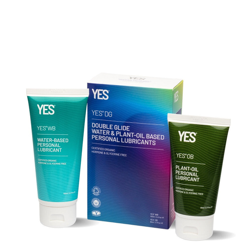 YES Double Glide Natural Water & Plant Oil Lubricant Combo Pack 100ml 80ml