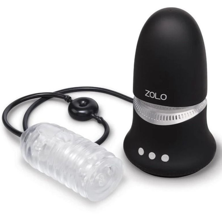 Zolo Nut Buster Remote Stroking Suction Vibrator Blowjob Sex Machine Masturbator