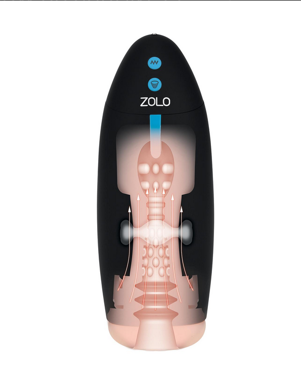 Zolo Supersucker Full Shaft Vibrating Suction Masturbator Realistic Stroker