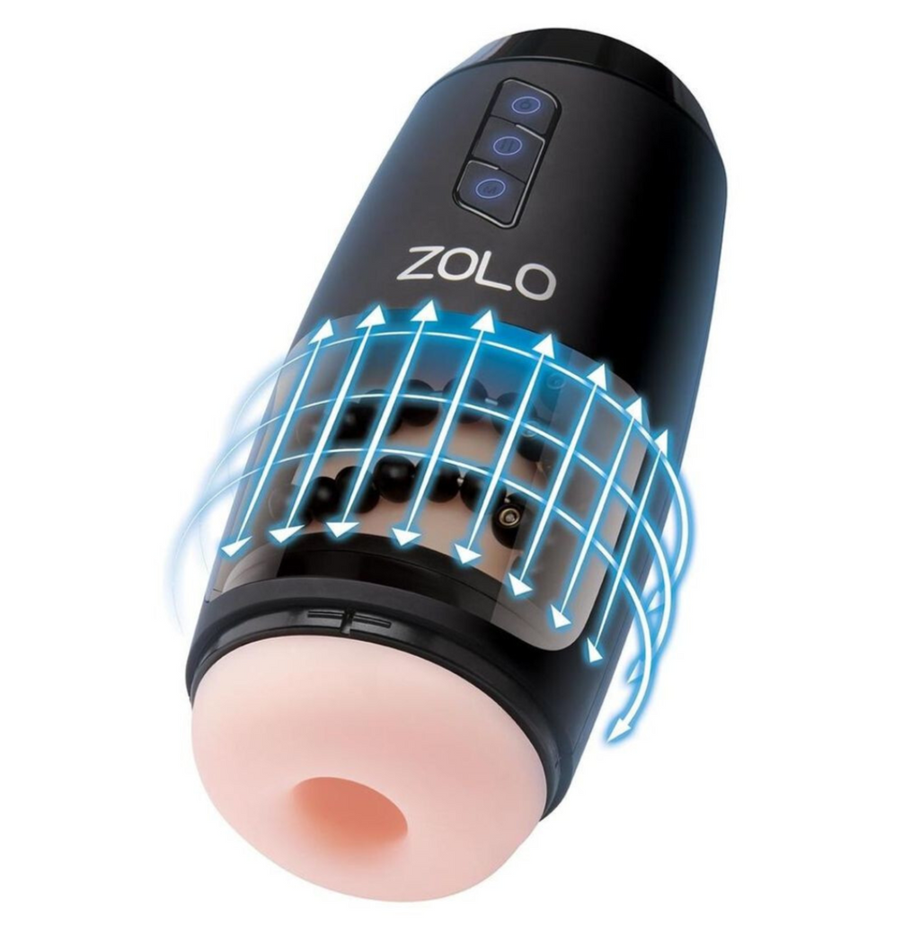 Zolo Upstroke Thrusting Beaded Male Masturbator Stroker Sex Machine Massager USB