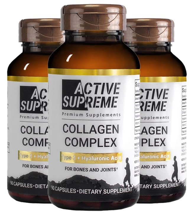 Active Supreme Collagen Type 2 3 Pack for Joints | Grass-Fed Beef + Vitamin C & HA