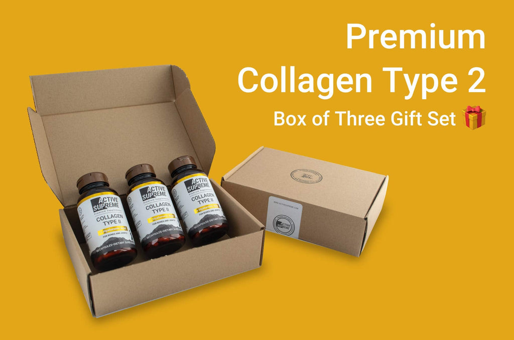 Active Supreme Collagen Type 2 3 Pack for Joints | Grass-Fed Beef + Vitamin C & HA