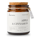 Aeviva Apple & Cinnamon Scented Candle - 7.05 oz, Natural Soy Wax, Double Wooden Wick