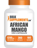 African Mango Extract Capsules 1200mg (Irvingia Gabonensis) – Vegan & Gluten-Free, 360 Capsules