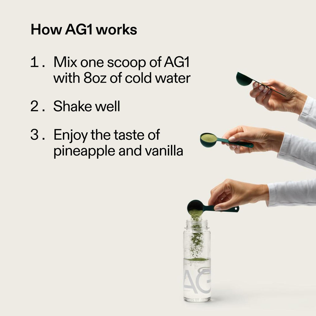 AG1 Greens Powder Refill Pouch – 75 Vitamins, Multivitamin & Probiotic | Gut Health