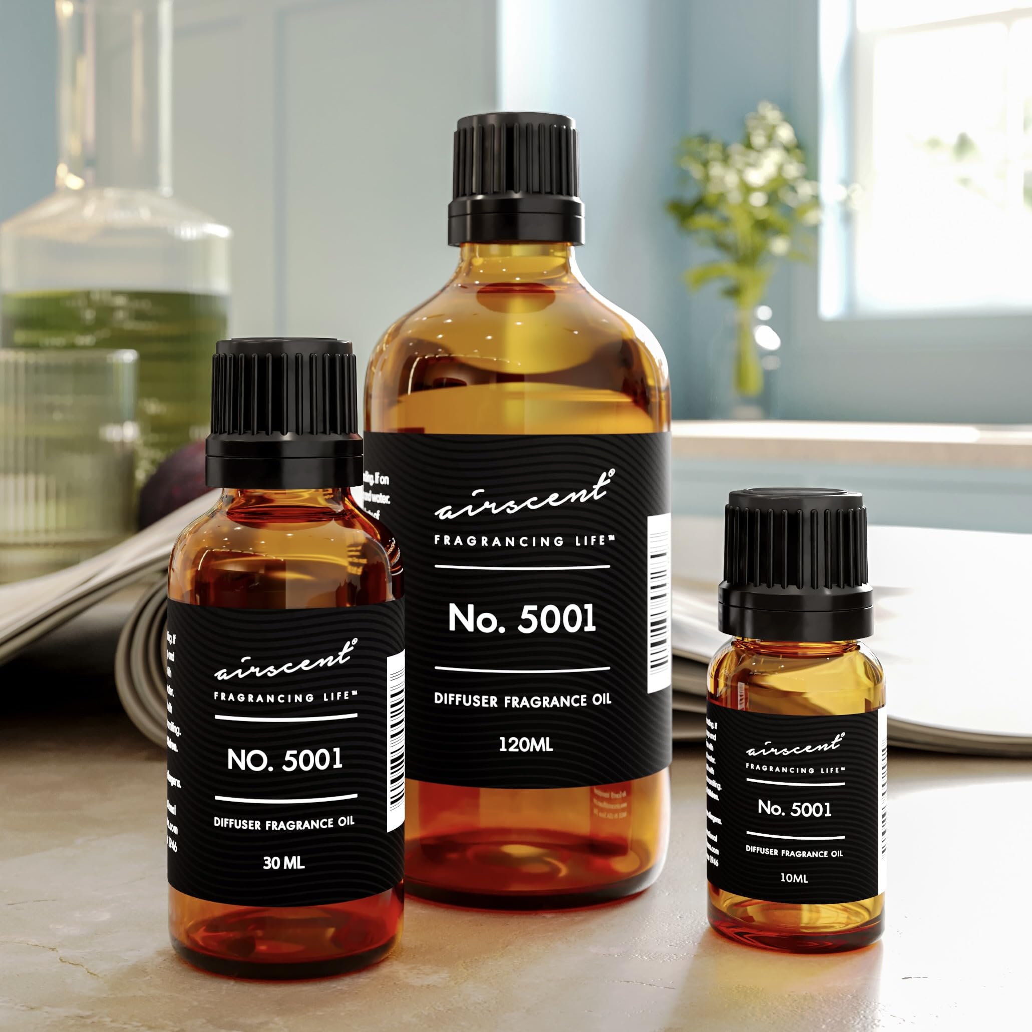 AirScent Baccarat Rouge Inspired Diffuser Oil - Premium Fragrance Oil 120 mL (4 fl oz) - Diffuser & Crafting