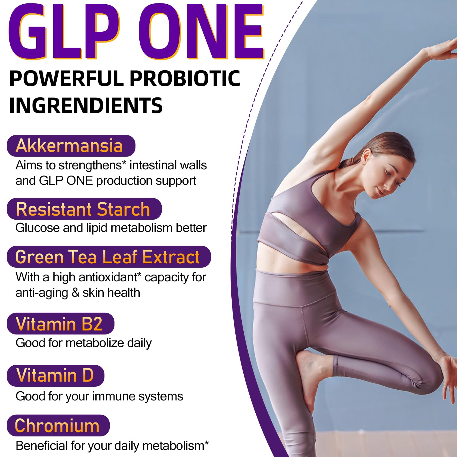 300B AFU Akkermansia Probiotic | GLP ONE Digestive & Immune Support | 60 Caps