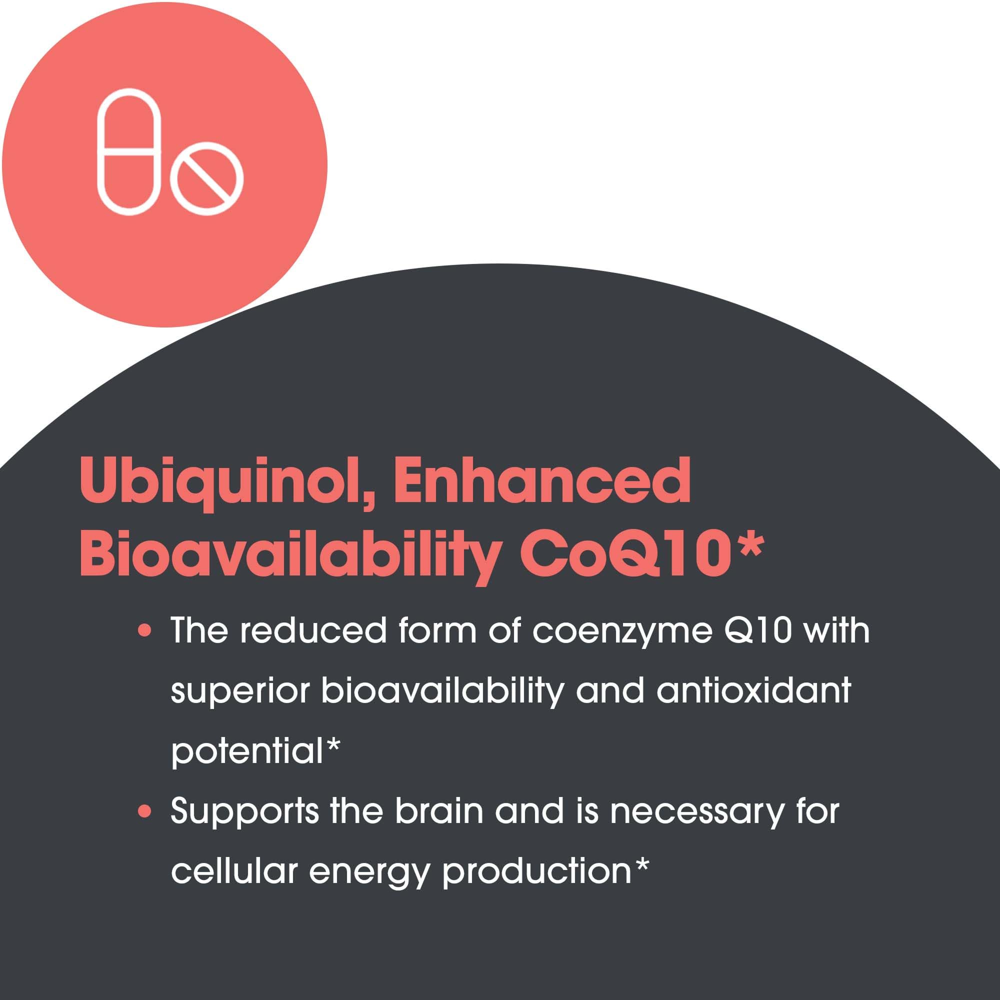 Allergy Research Group CoQH-CF Ubiquinol 100mg Softgels – Unoxidized CoQ10 for Heart & Immune Support