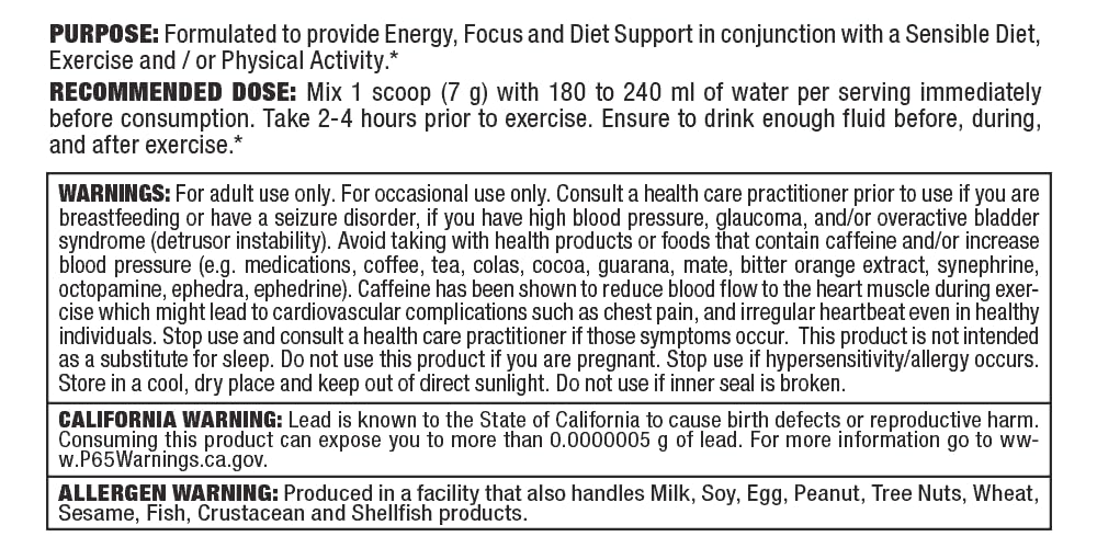 ALLMAX A:CUTS Amino-Charged Energy Drink Peach Mango – 210 g (30 Servings) | Caffeine, L-Carnitine & Taurine