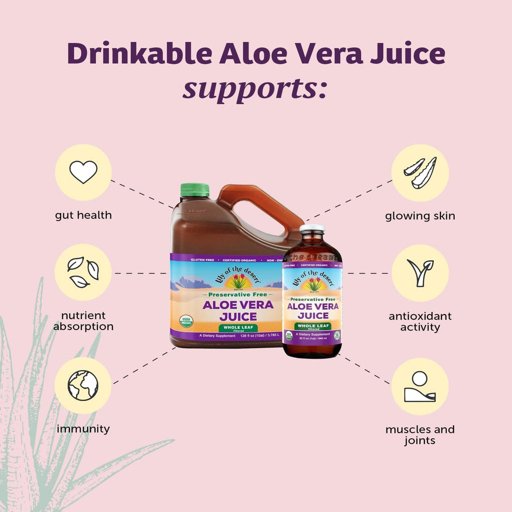 Lily of the Desert Aloe Vera Juice Whole Leaf 2-Pack 32 fl oz