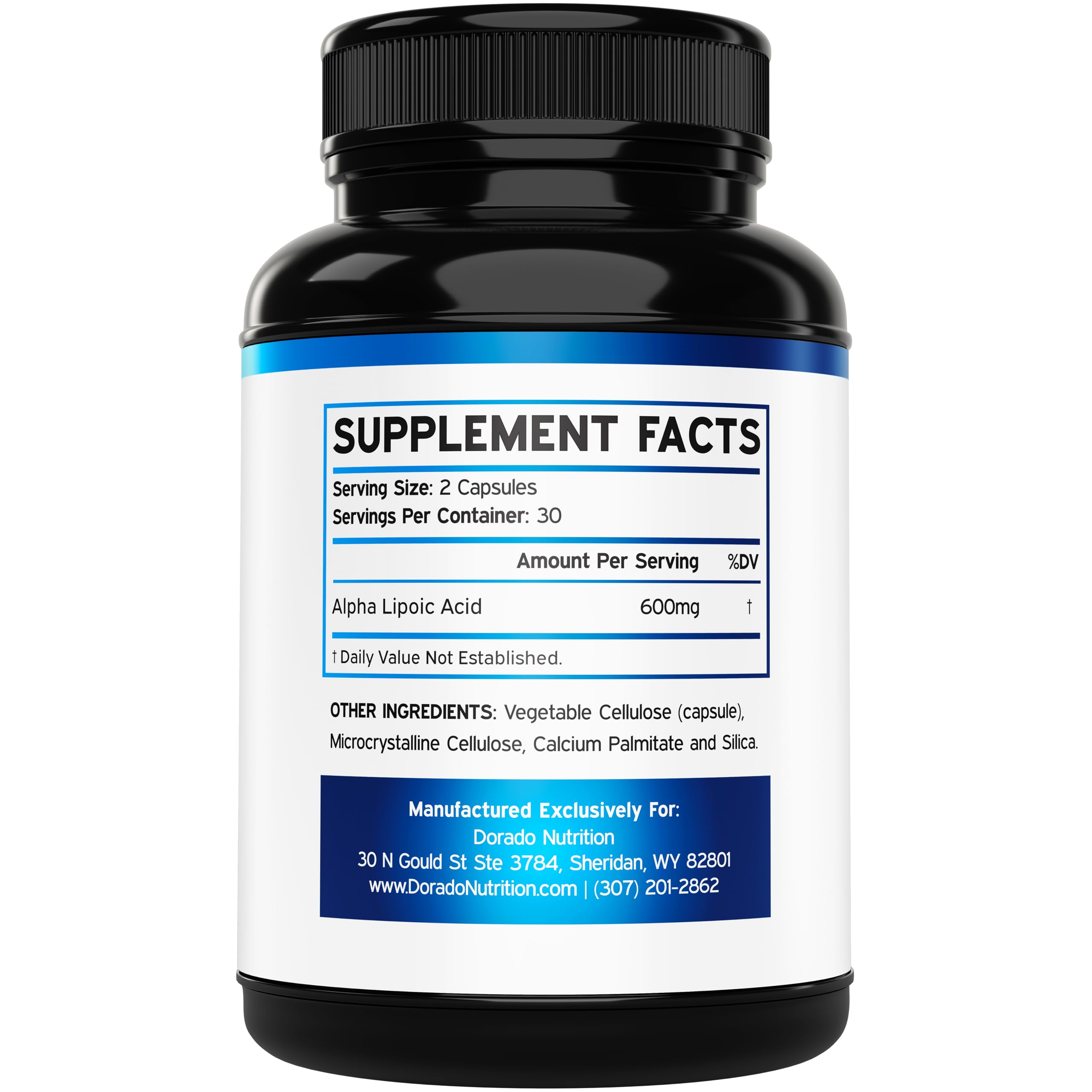 Alpha Lipoic Acid 600mg - 60 Capsules (Pack of 2) | USA Made, Non-GMO, Gluten Free