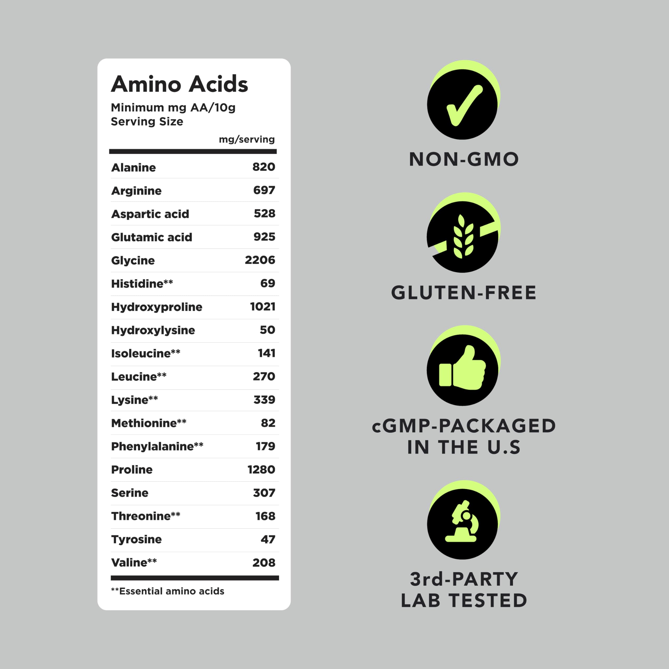 AMANDEAN Collagen Peptides Powder – 17.6oz, Grass-Fed, Unflavored