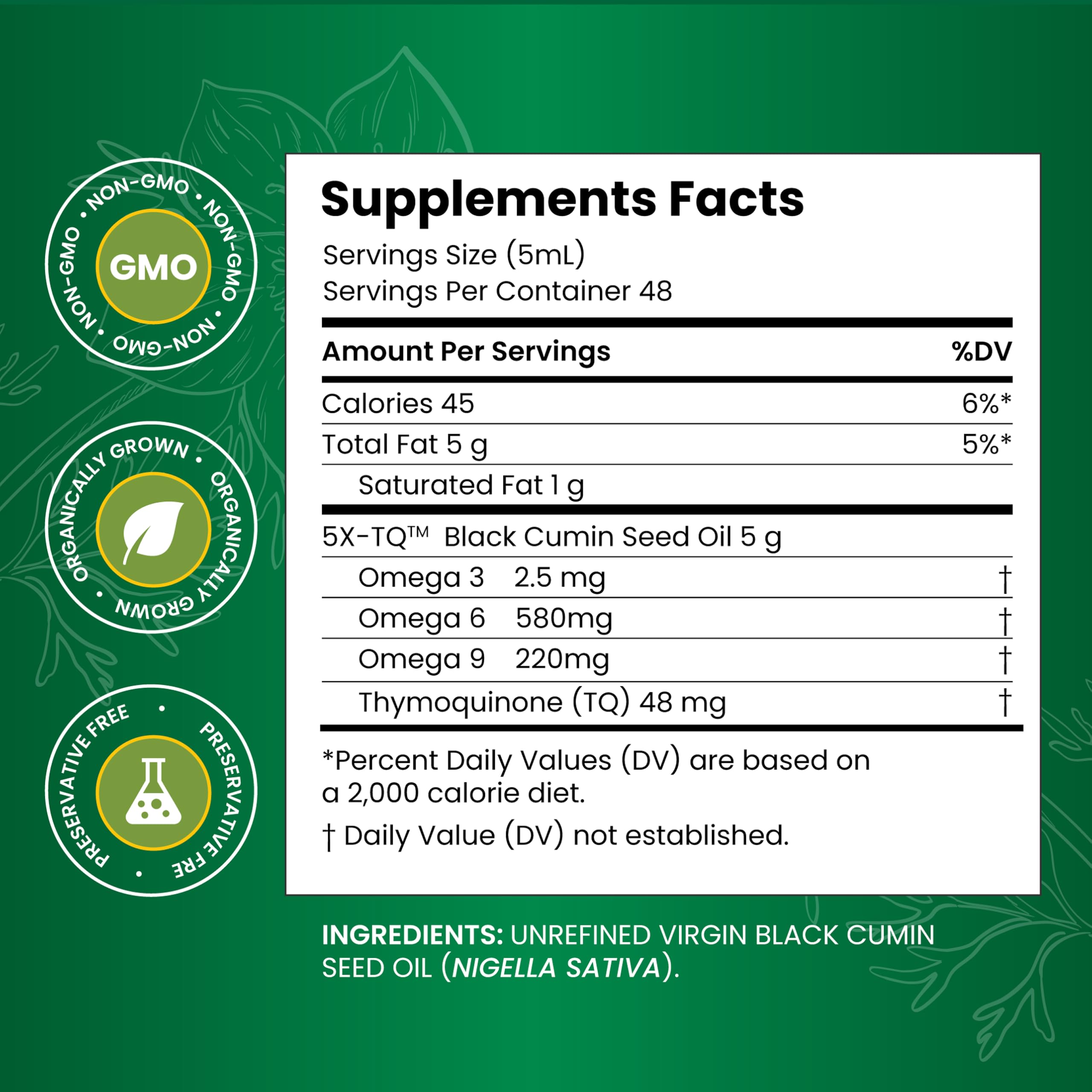 Amazing Herbs Premium Black Seed Oil - Gluten Free, Non-GMO, Cold Pressed Nigella Sativa - Digestive Health, Immune Support, Brain Function - Pack of 2 (4 Fl Oz Each)