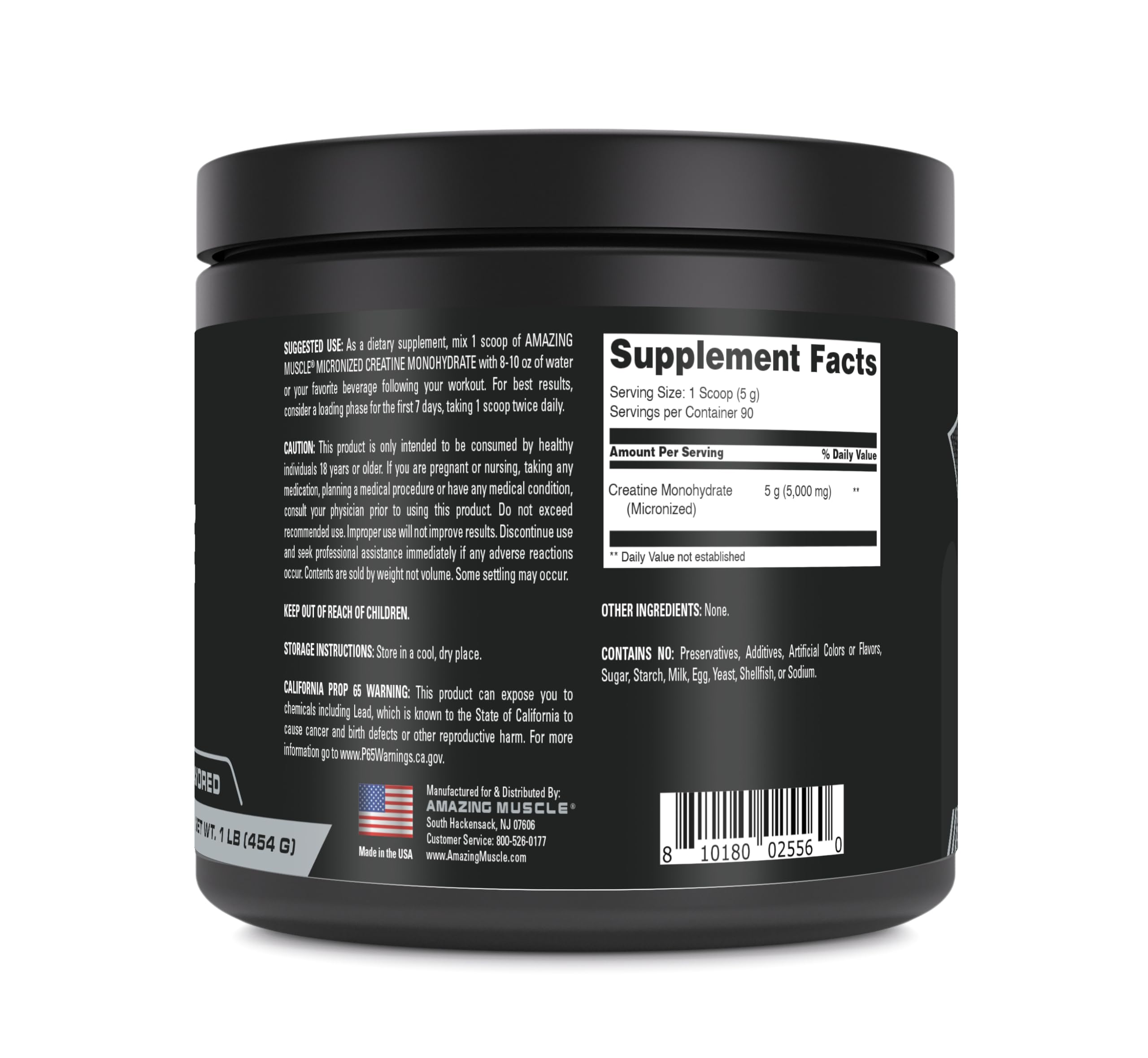 Amazing Muscle Micronized Creatine Monohydrate – 90 Servings