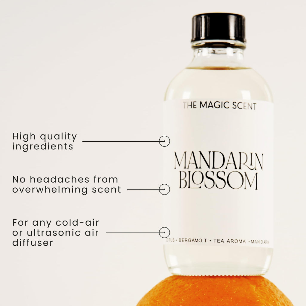 The Magic Scent Mandarin Blossom Diffuser Oil - Hotel & Home Luxury Scents Inspired by Maldives - Diffuser Oil Scents for Home Designed for Use in All Diffusers - 8.5 fl oz, 250 mL