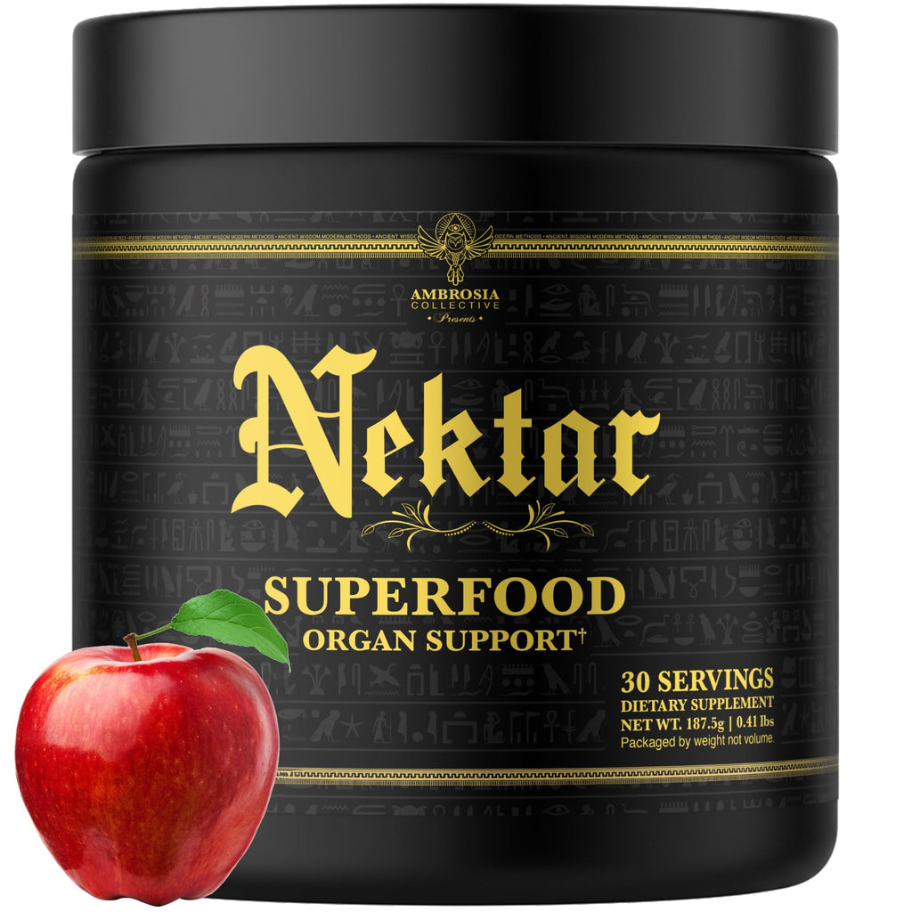 Ambrosia Nektar Superfood Powder – Apple Symphony Greens Alternative for Energy, Digestion & Immune Support | 30 Servings