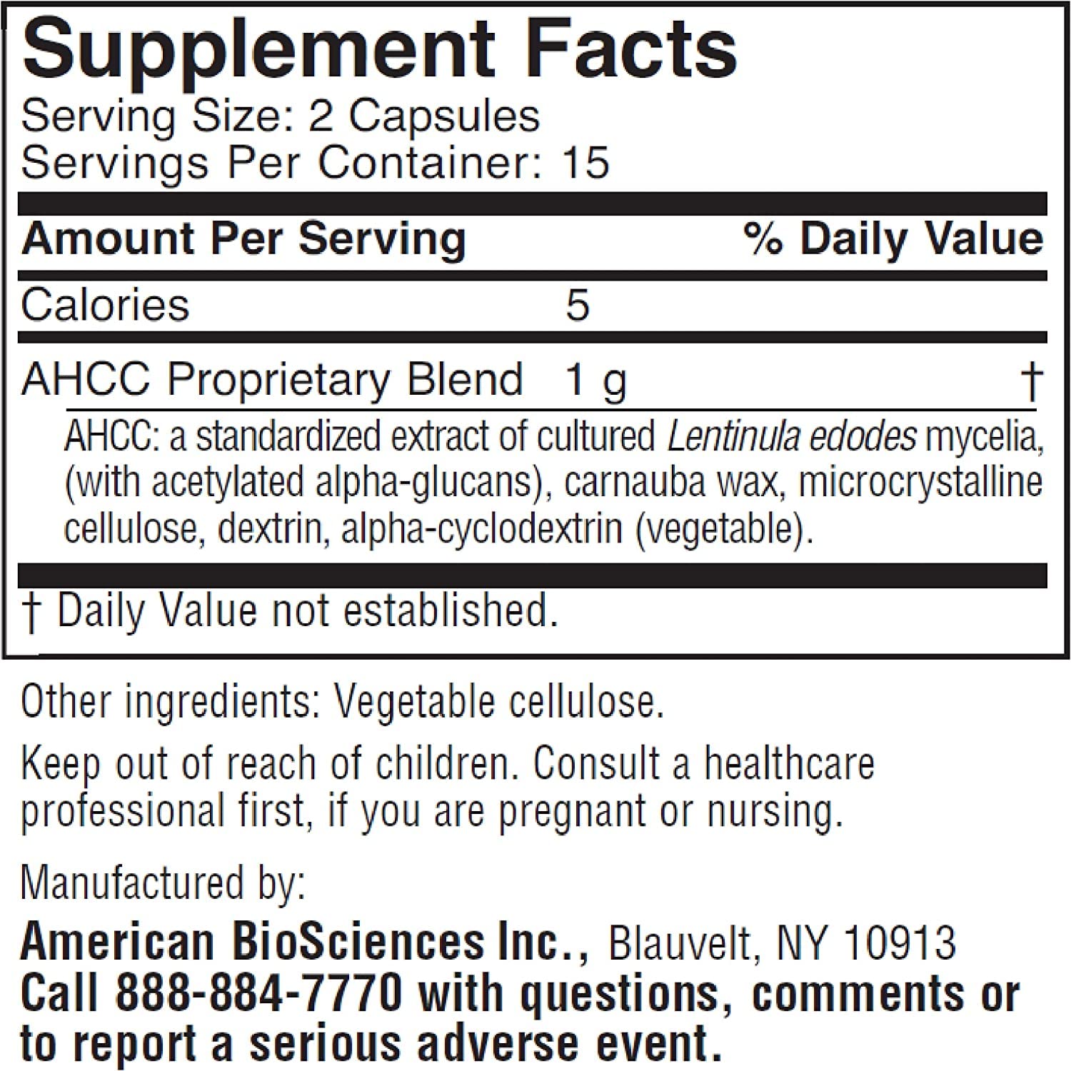 American BioSciences ImmPower | Enhanced Immune Support with AHCC | 2-Pack, 30 Vegetarian Capsules