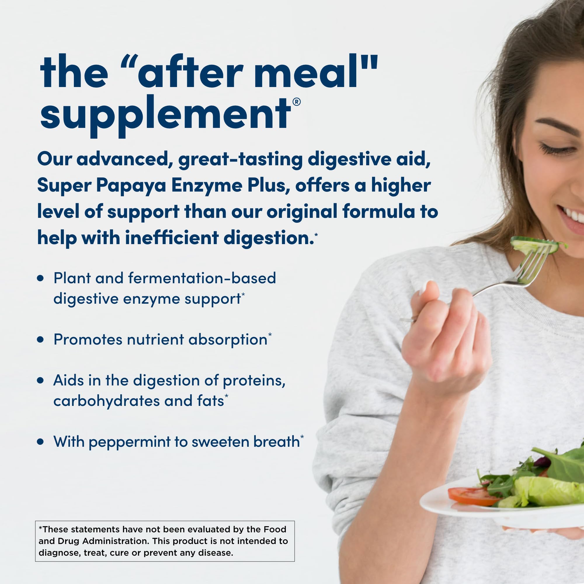American Health Super Papaya Enzyme Plus – After-Meal Digestive Enzyme, 180 Chewables, Non-GMO, 60 Servings