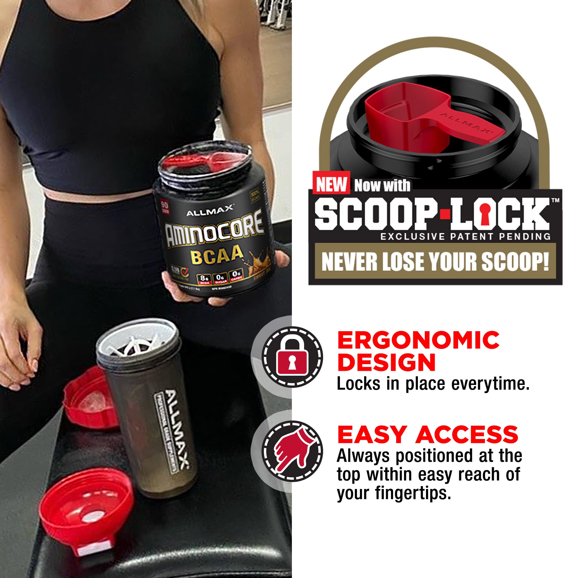 ALLMAX AMINOCORE BCAA Powder – 8,180 mg BCAAs, White Grape, 945 g