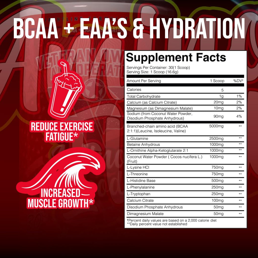 Amino Flood – Frontline Formulations BCAA + EAA Recovery & Hydration (Peach Mango)