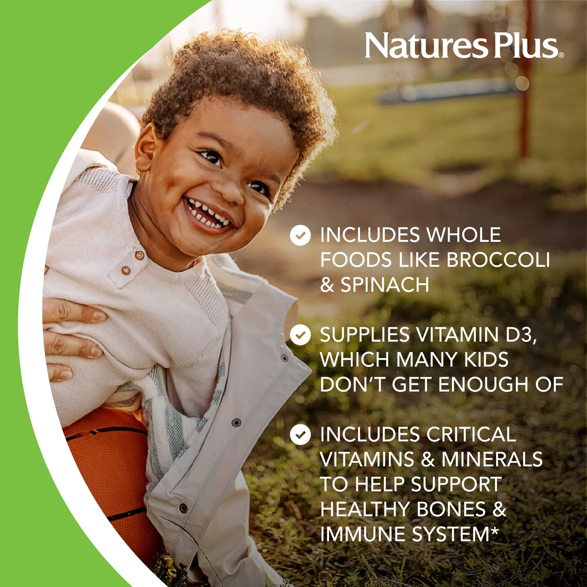 Natures Plus Animal Parade Kids Multivitamin – 90 Animal-Shaped Chewables