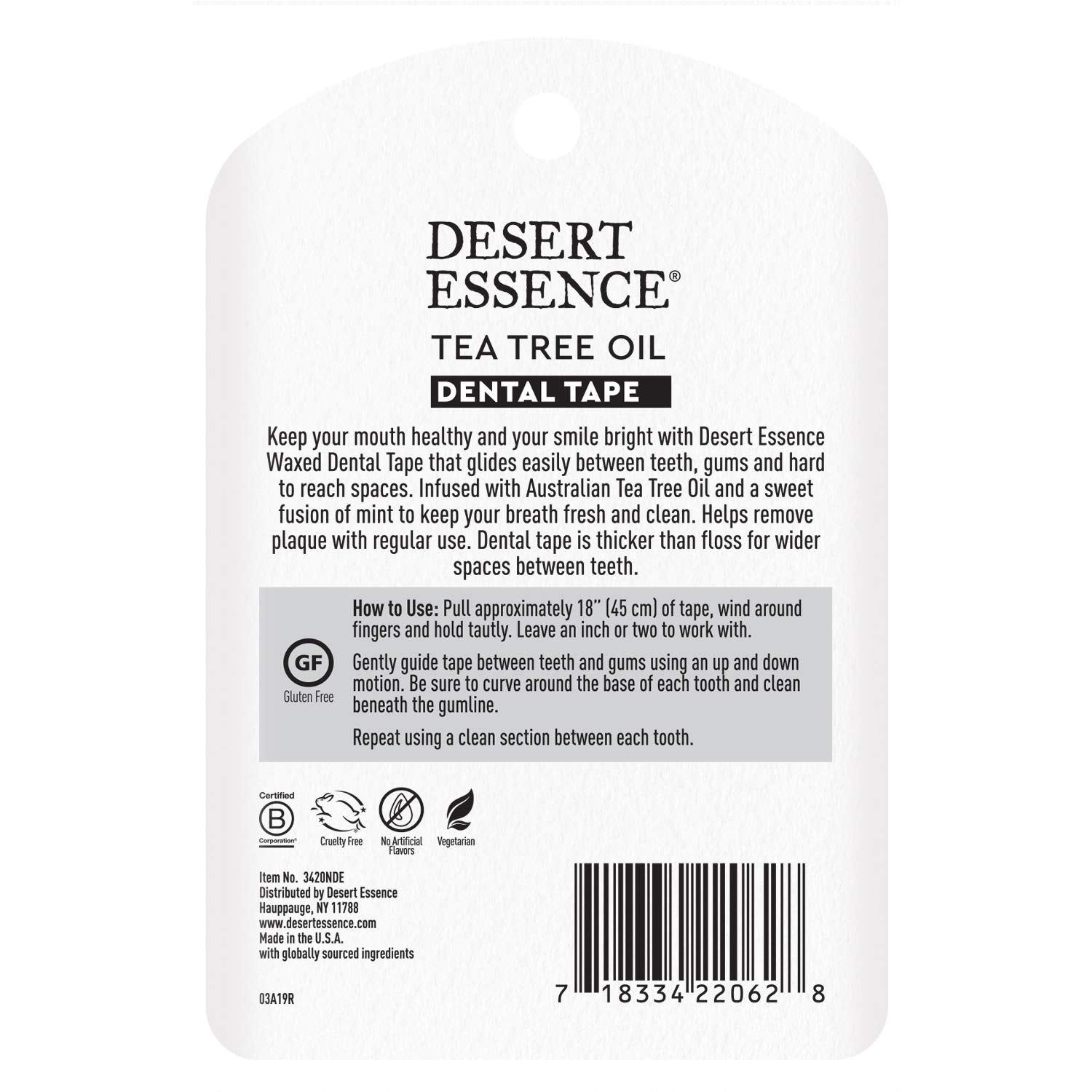 Desert Essence Tea Tree Oil Dental Tape – 6-Pack, 30 Yards