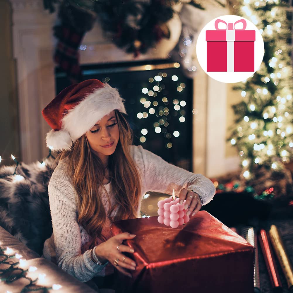 aokala Scented Bubble Cube Candles – Lavender Green 5.4 oz Soy Wax