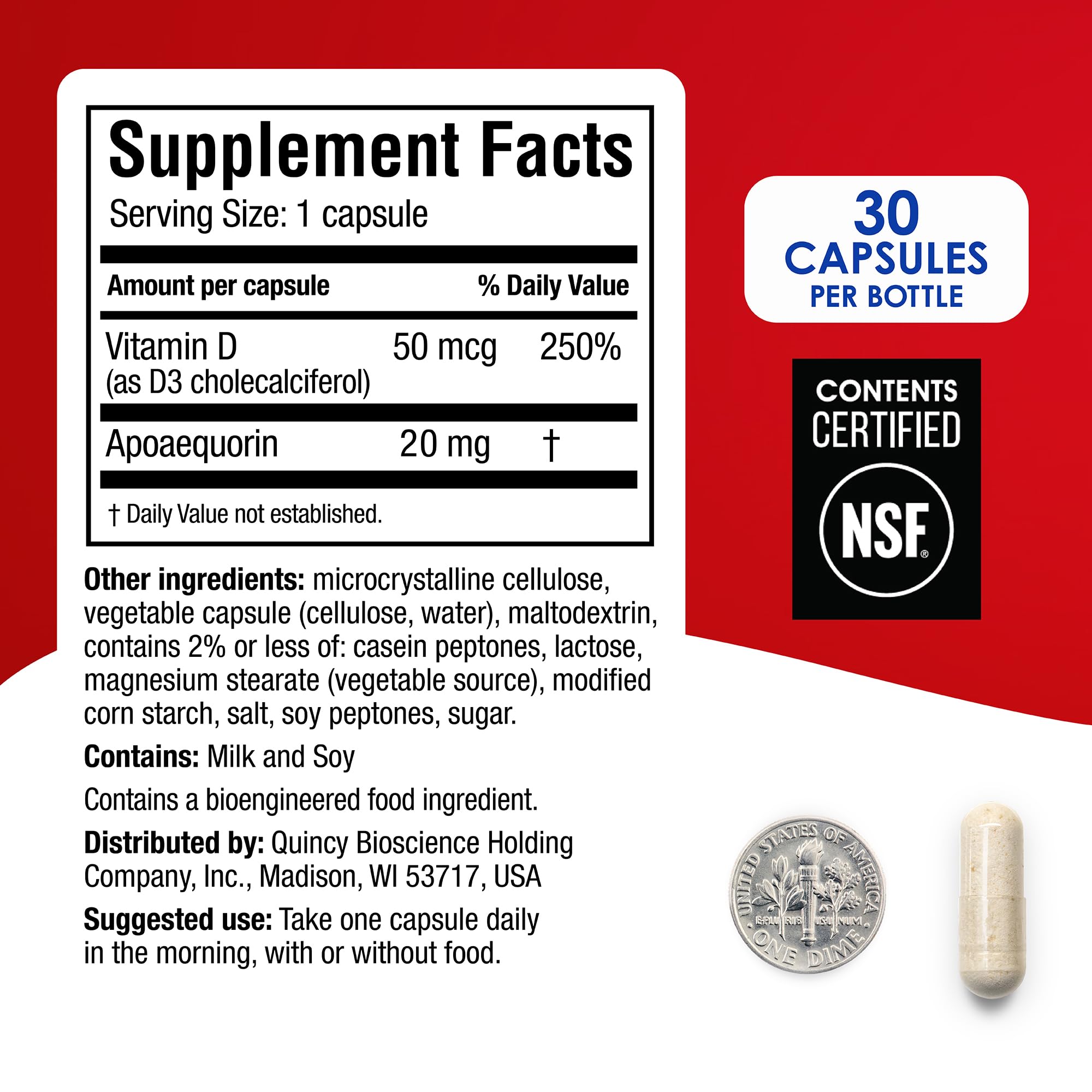 Prevagen Extra Strength - 90 Capsules | Apoaequorin + Vitamin D3 Brain Support
