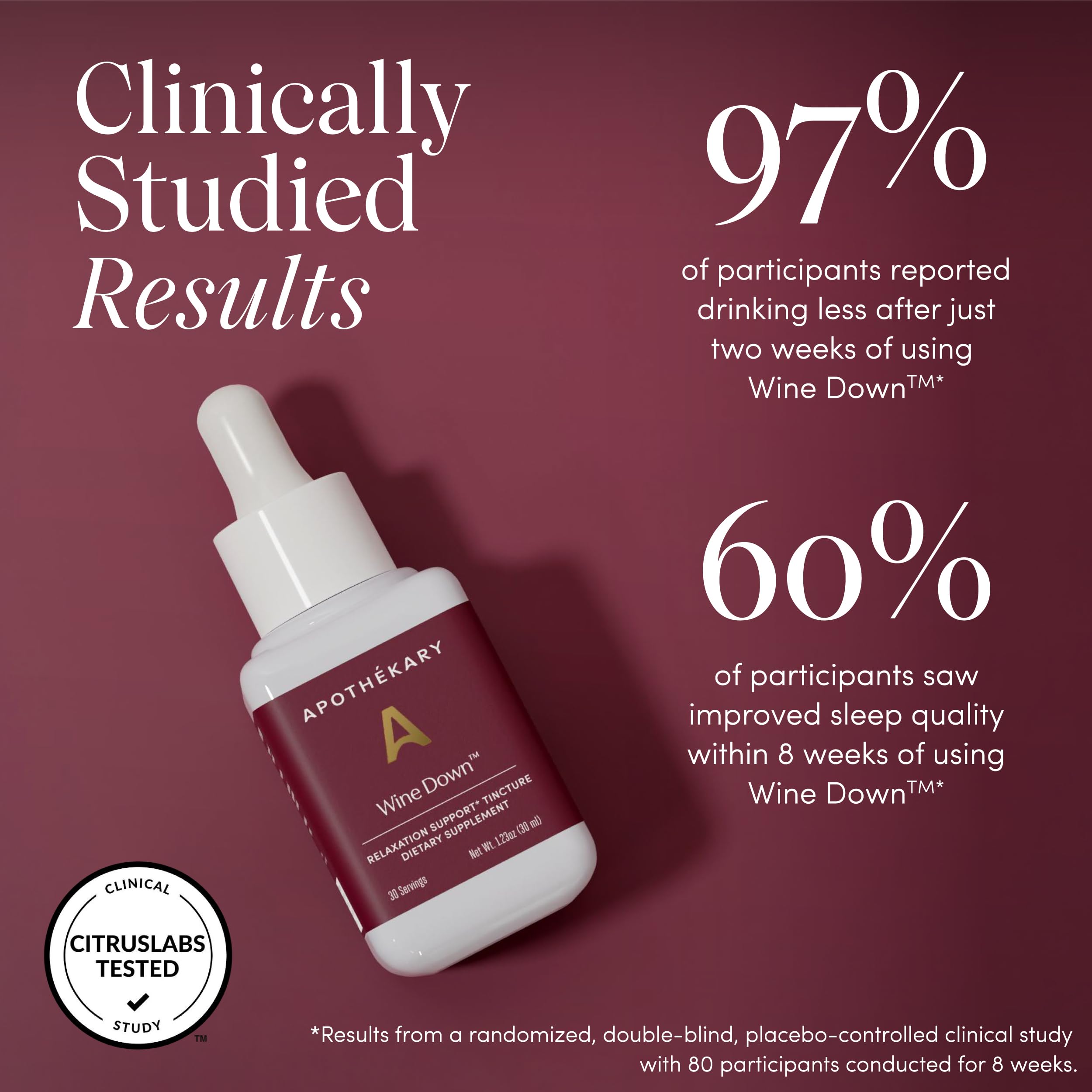 Apothékary Wine Down: Alcohol-Free Sleep Drops with Blue Vervain & Tart Cherry