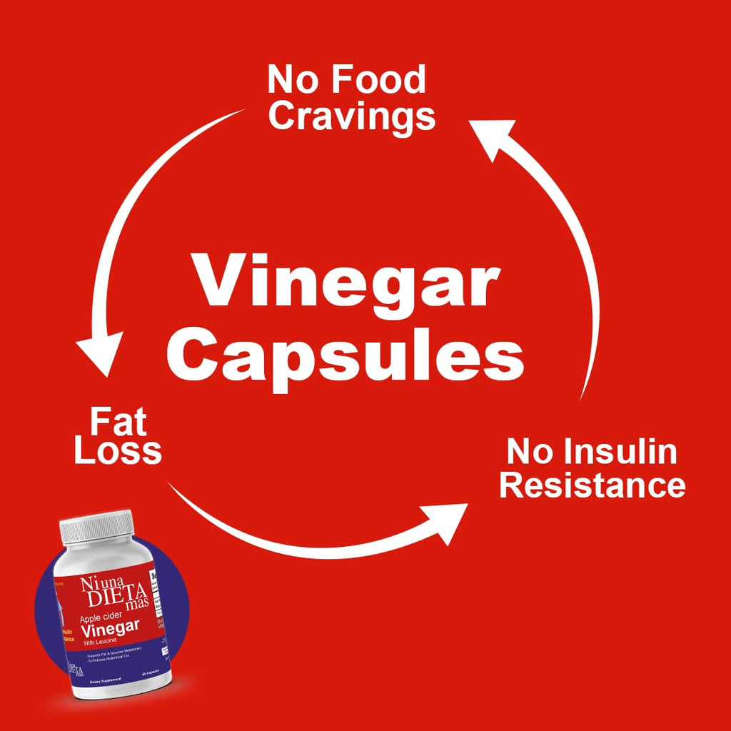 Reduce Abdominal Fat - Apple Cider Vinegar Capsules | Best for Weight Loss - NI UNA DIETA MÁS