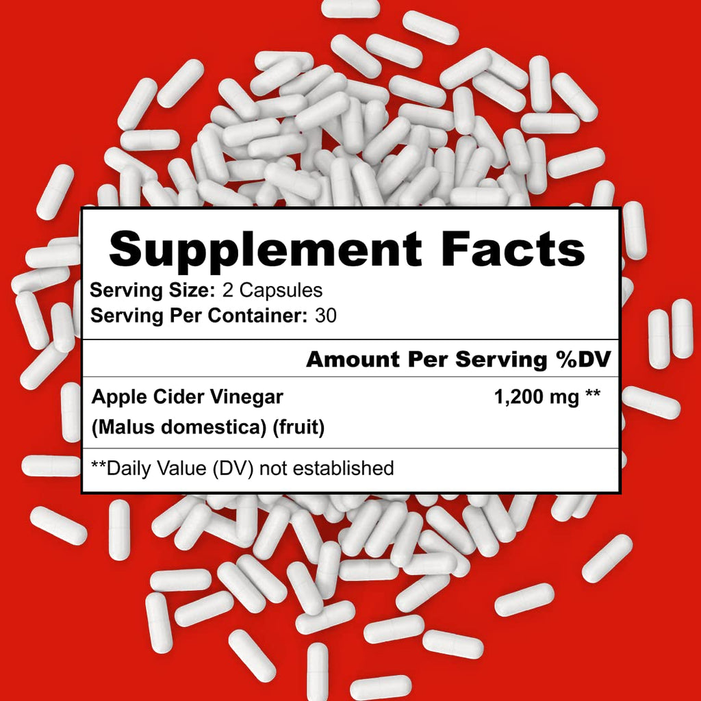 Reduce Abdominal Fat - Apple Cider Vinegar Capsules | Best for Weight Loss - NI UNA DIETA MÁS