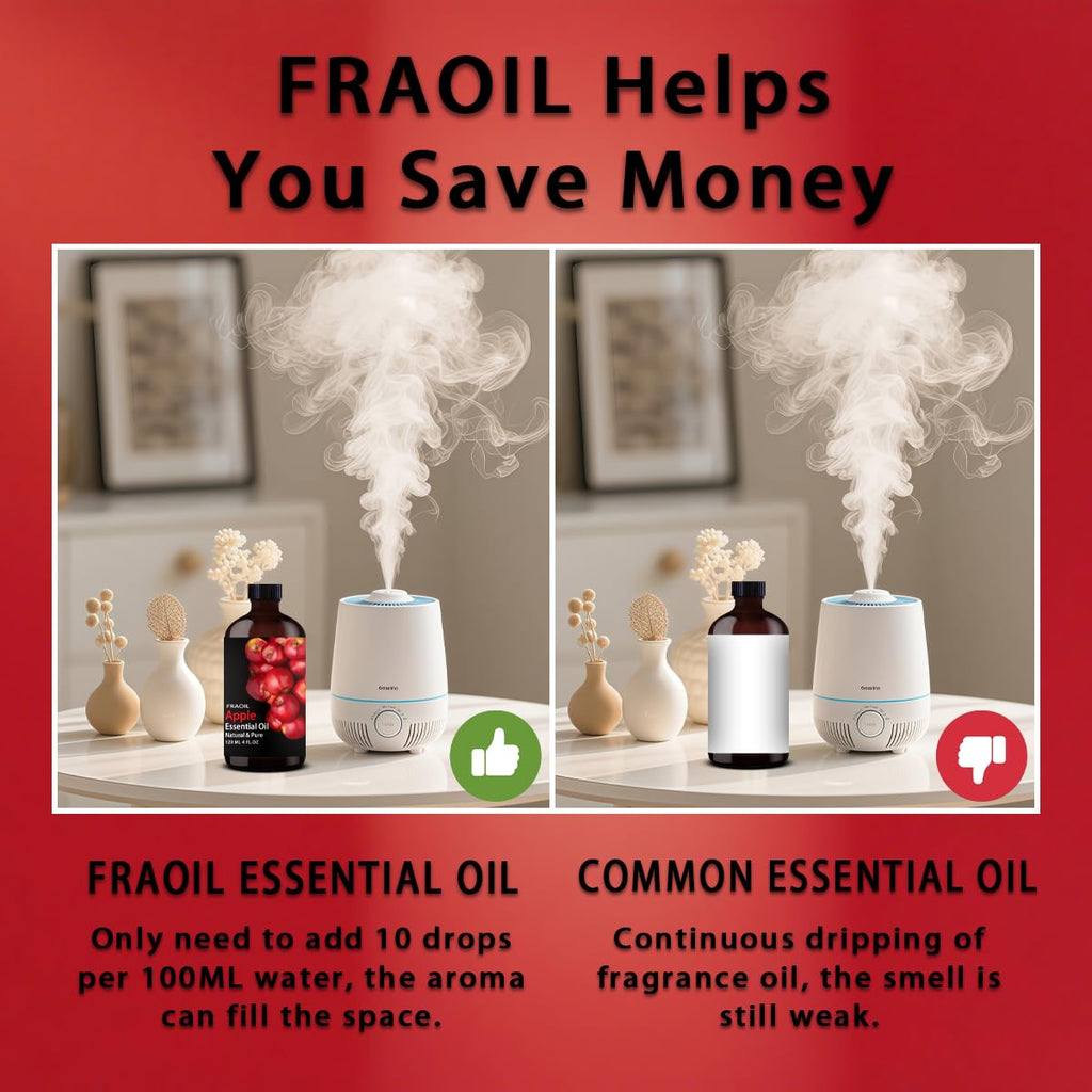 Apple Essential Oil 4 oz (120 ml) for Diffuser, Humidifier, DIY Candles & Soap – FRAOIL