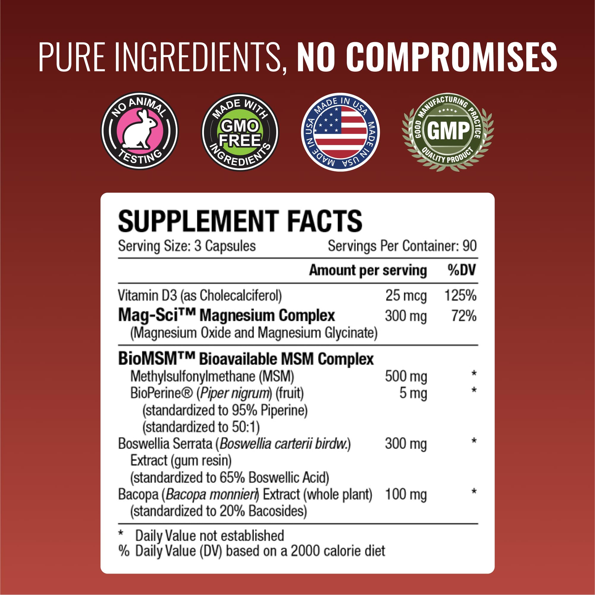 Approved Science Fibroprin - Ease Nerve & Muscle Aches, Improve Mobility, 270 Capsules, Made in USA