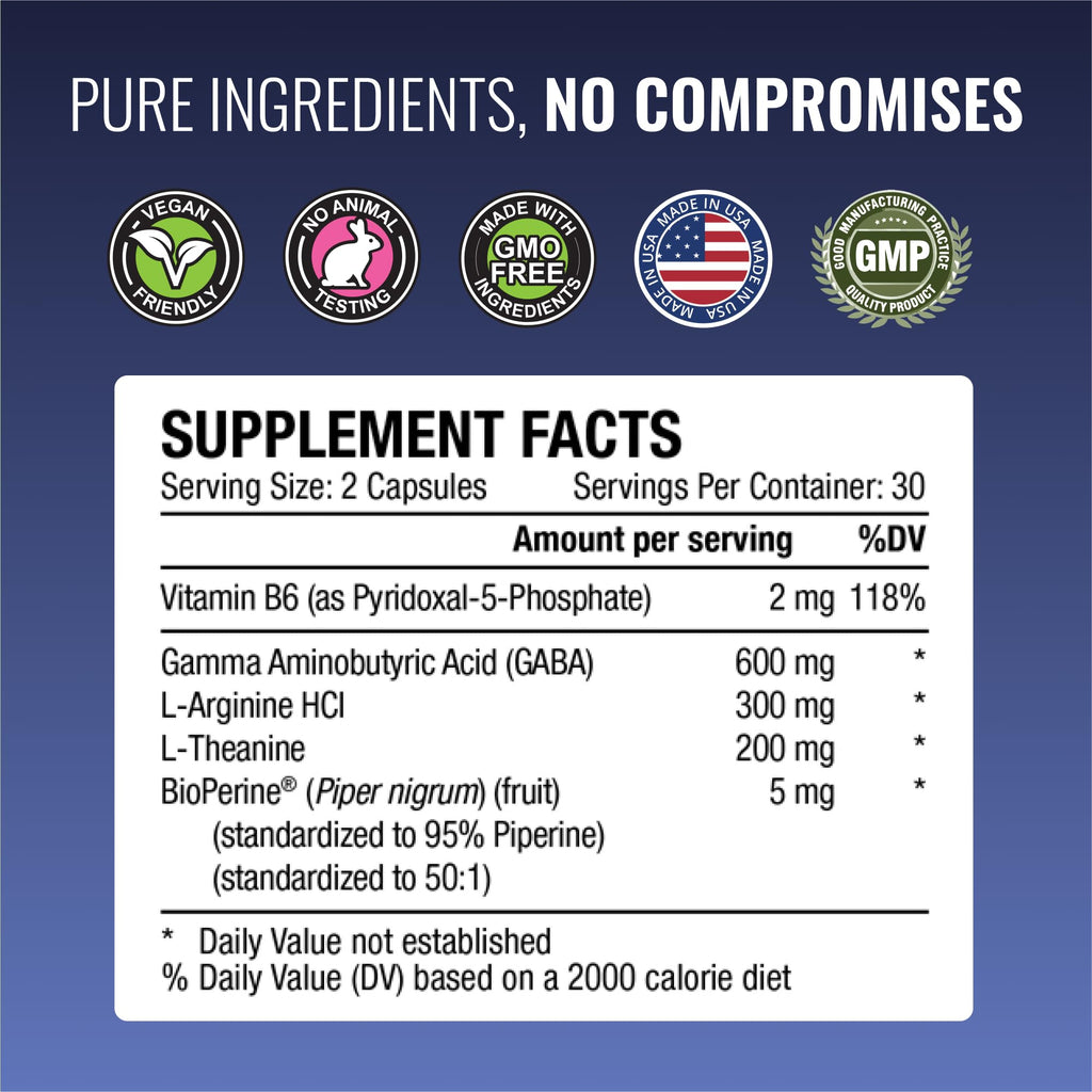 Approved Science GABA+ – Calm, Sleep & Mood Support | 60 Vegan Capsules