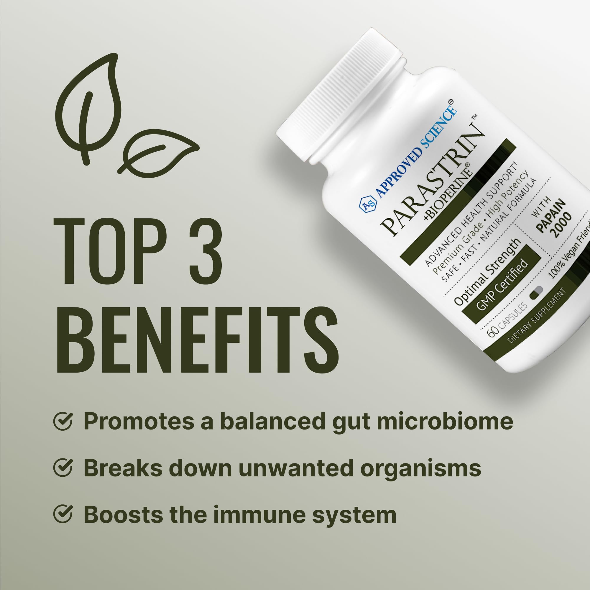 Approved Science Parastrin - 120 Capsules | Cleanse & Gut Health | Vegan