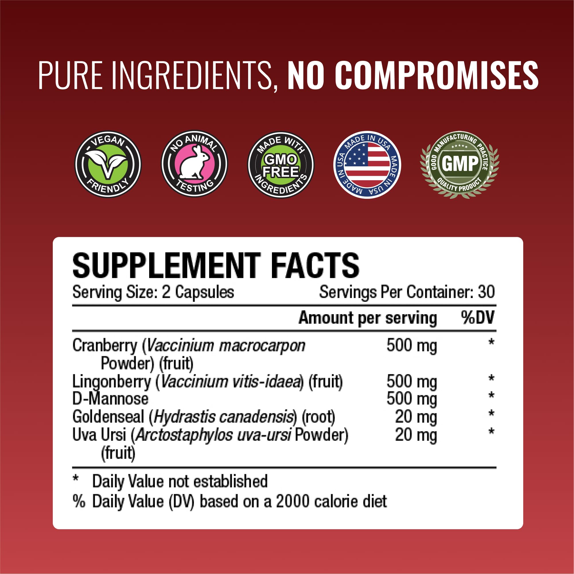 Uritrac UTI Support by Approved Science – Cranberry, D-Mannose, Lingonberry (Vegan) – 60 Capsules x3