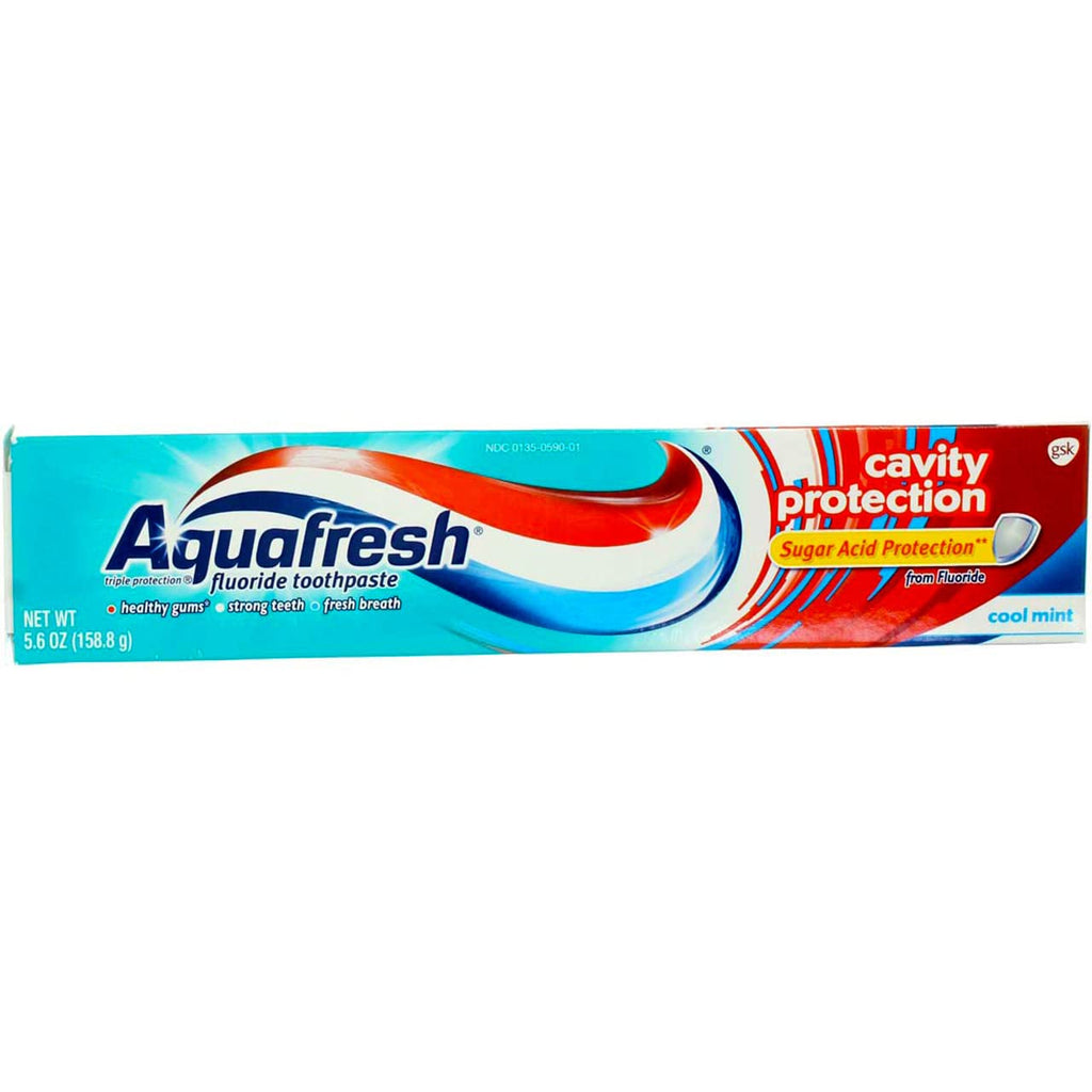 Aquafresh Cavity Protection Fluoride Toothpaste, Cool Mint 5.6 oz – Pack of 7