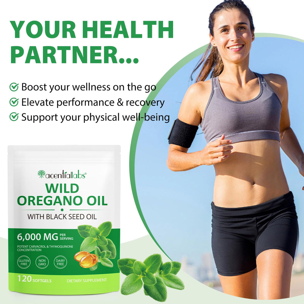 Arkture Oregano Oil Capsules | 6000mg Oil of Oregano with Black Seed Oil 200mg, 240 Softgels, Non-GMO, Gluten Free