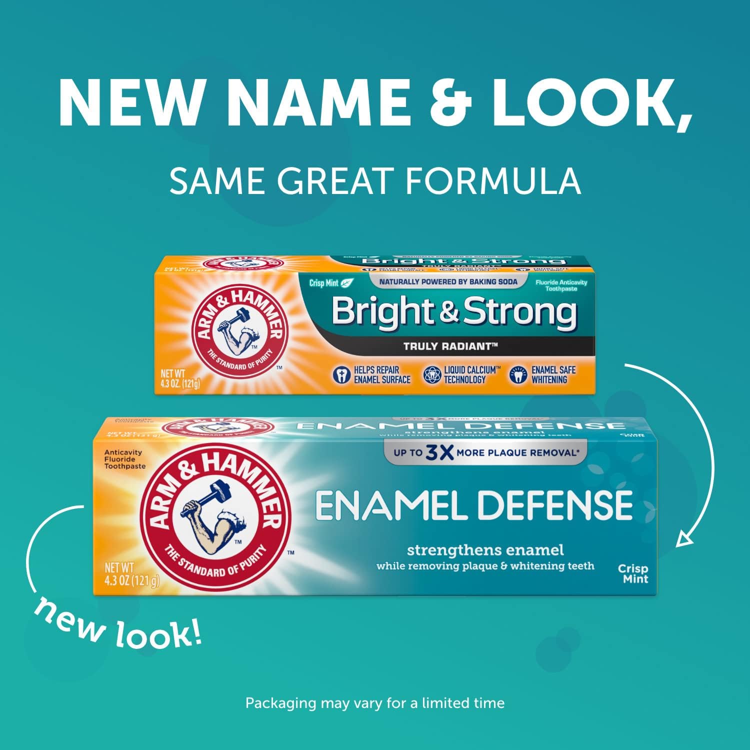 Arm & Hammer Enamel Defense Toothpaste 4.3 oz 3 Pack
