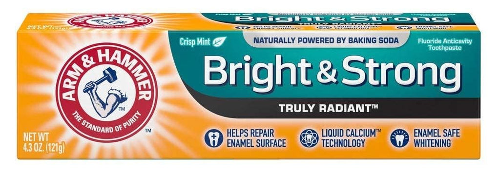 Arm & Hammer Truly Radiant Whitening & Enamel Strengthening Toothpaste Fresh Mint 4.3oz - 2 Pack