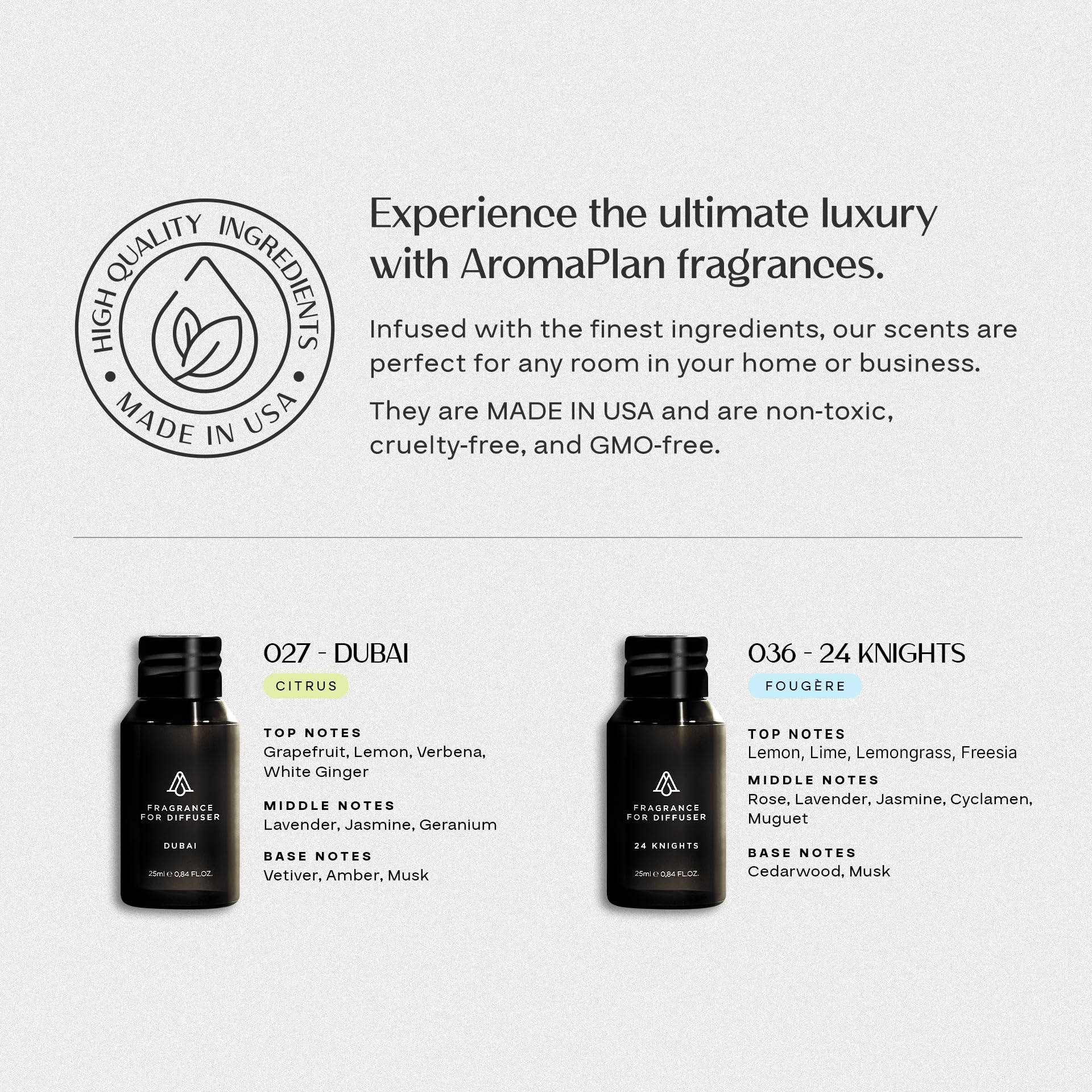 AromaPlan 5-Star Waterless Plug-In Diffuser 2025 – 2 Fragrances