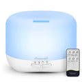 Aromatherapy Diffuser 500ml White – Adjustable Cool Mist & Auto-Off Humidifier for Large Rooms