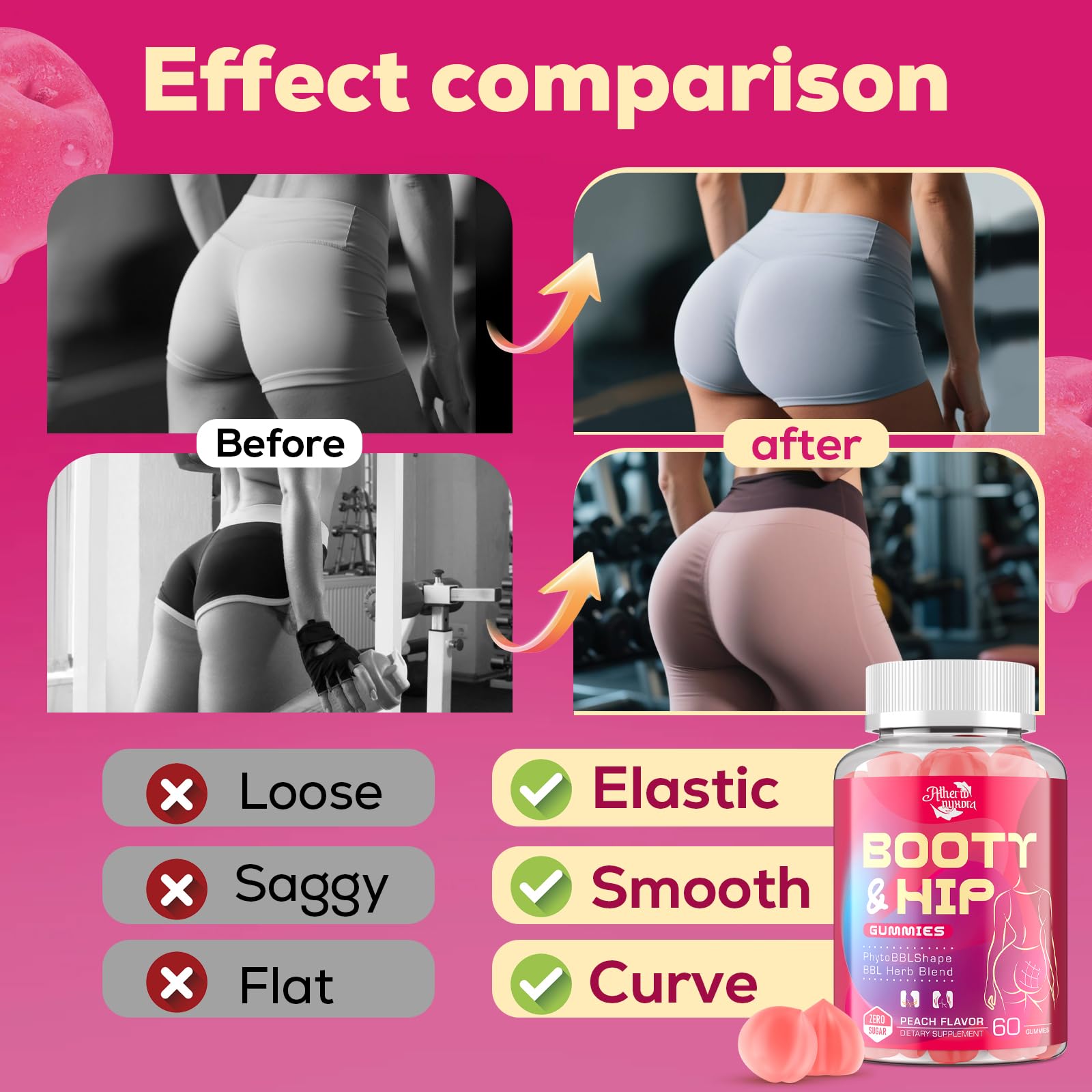 Atherionyxora Booty Gummies for Women – BBL Glow with Collagen & Herbal Blend (120)