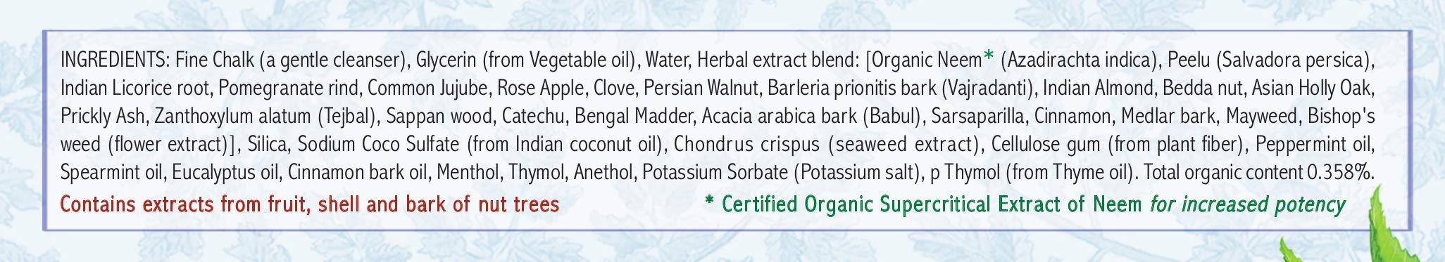 Auromere Ayurvedic Toothpaste – Fresh Mint, 4.16 oz, Vegan, Fluoride-Free, Gluten-Free | Neem & Peelu | 1 Pack