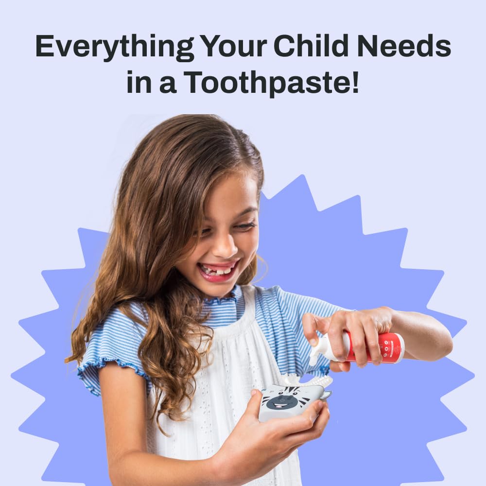 autobrush Fluoride-Free Foaming Toothpaste for Kids - Bubblegum Flavor | Pack of 3
