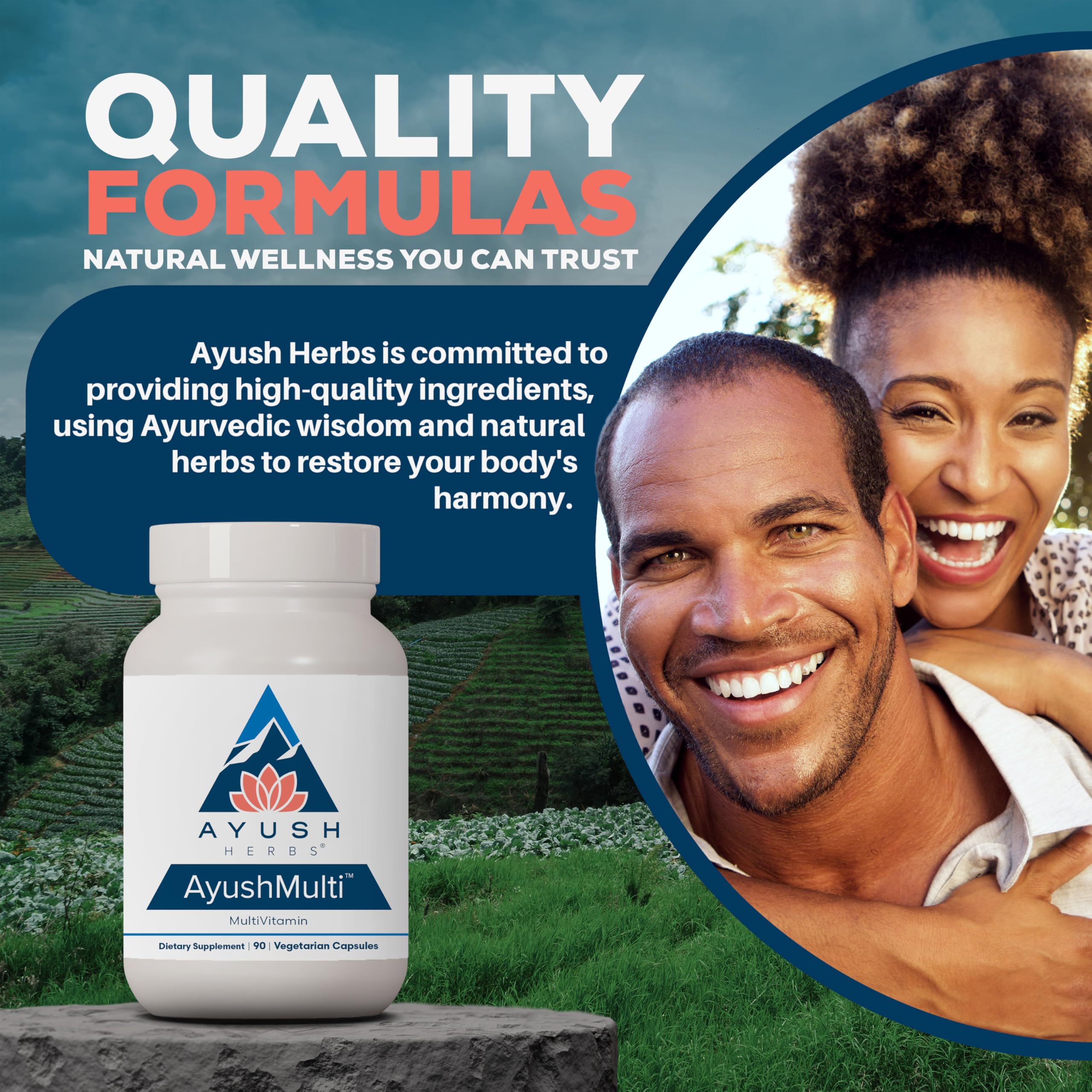 Ayush Herbs Ayush Multi - Multivitamin for Men & Women | 90 Vegetarian Capsules