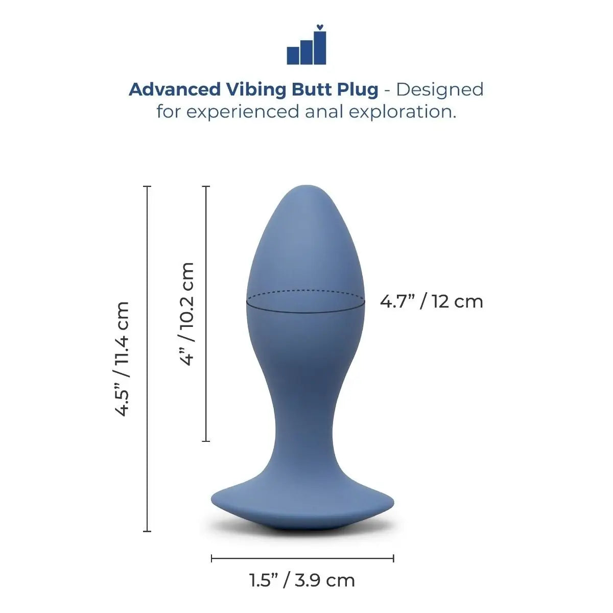 b-Vibe 4 Inch Vibrating Silicone Prostate Anal Butt Plug P-Spot Massager