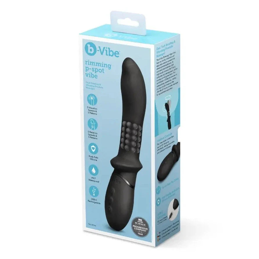 b-Vibe Rimming P-spot Vibe Dual Rotating & Vibrating Prostate Massager Silicone