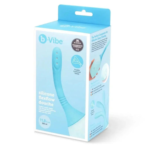 b-Vibe Silicone Flexflow Douche 350ml Anal Enema Curved Nozzle Cleaning
