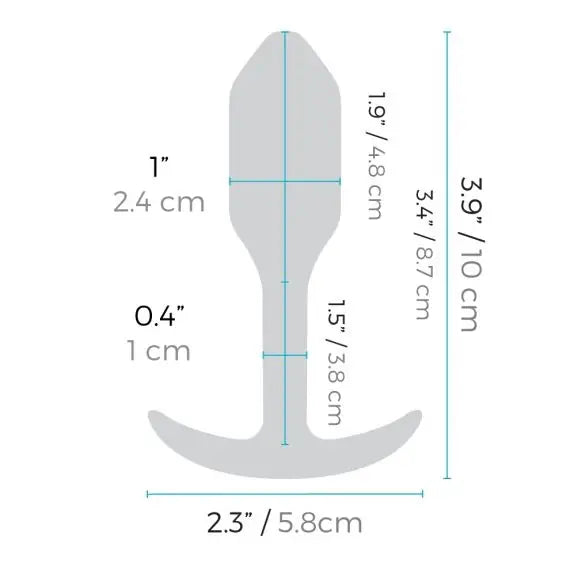 b-Vibe Vibrating Snug Plug 1 Orange Anal Weighted Silicone Butt Plug